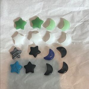 Colorful Star and Moon crystals bundle